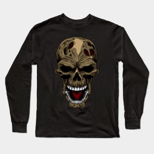 Angry Skull Zombie for Halloween Long Sleeve T-Shirt